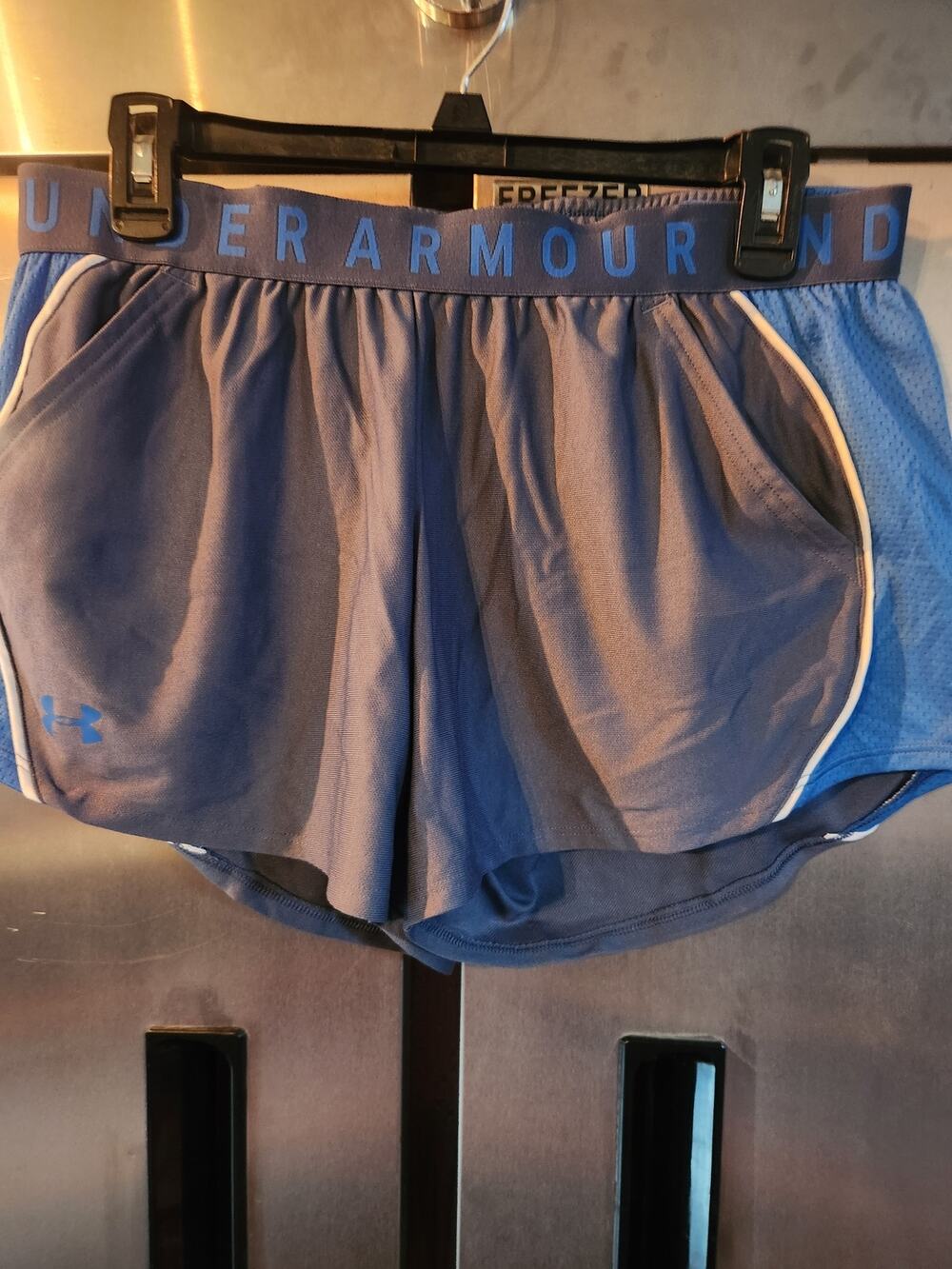 Under Armour Athletic Shorts Blue Gray Size L